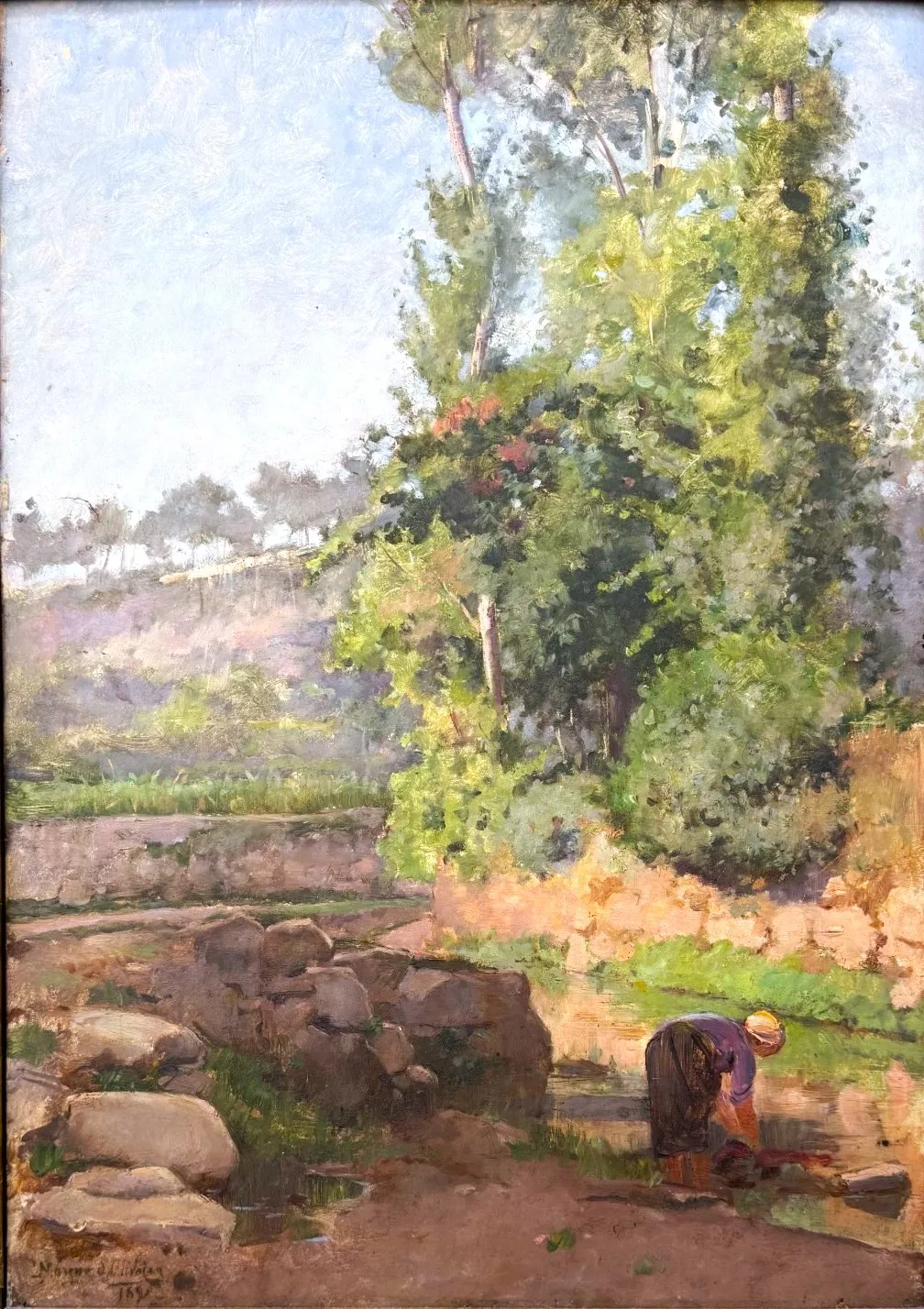 Paisagem com lavadeira